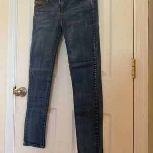 Women's Blue Distressed Jeans